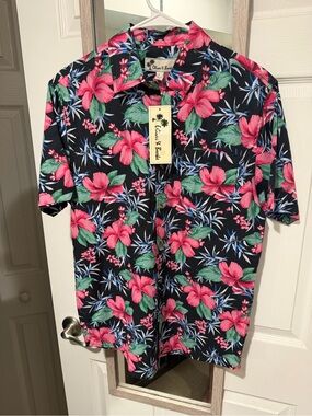Men's Oliver & Burke Tropical Floral Shirt - Pink Hibiscus
